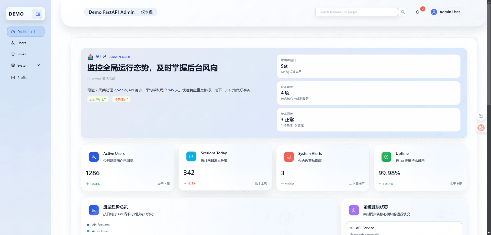 FastAPI + Vue User Management Demo - Screenshot 1